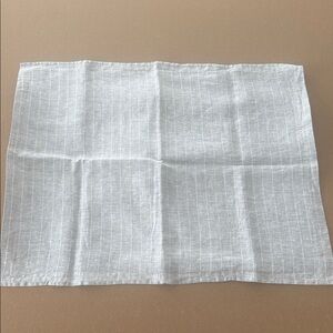 Crate&Barrel grey and white pinstripe standard pillow sham